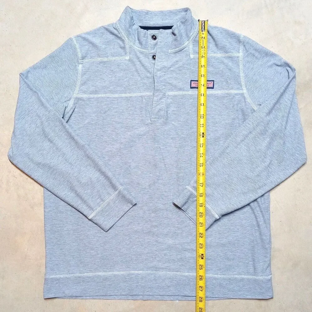 Vineyard Vines Edgartown Shep Shirt Size LARGE Pima Cotton Henley Sweater Golf - Picture 8 of 9